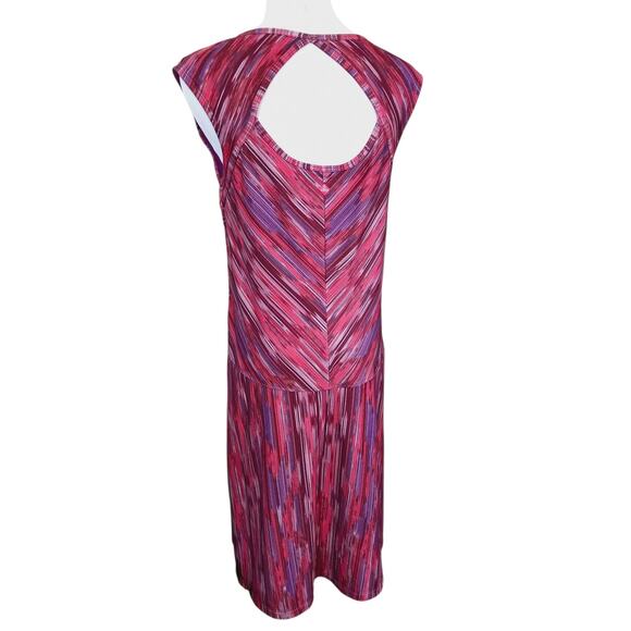 PRANA Built-in Bra Athletic Sporty Dress Medium Empire Waist Artsy Print Stretch - Picture 8 of 8